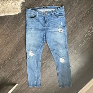 Buffalo ankle jeans midrise skinny stretch distressed